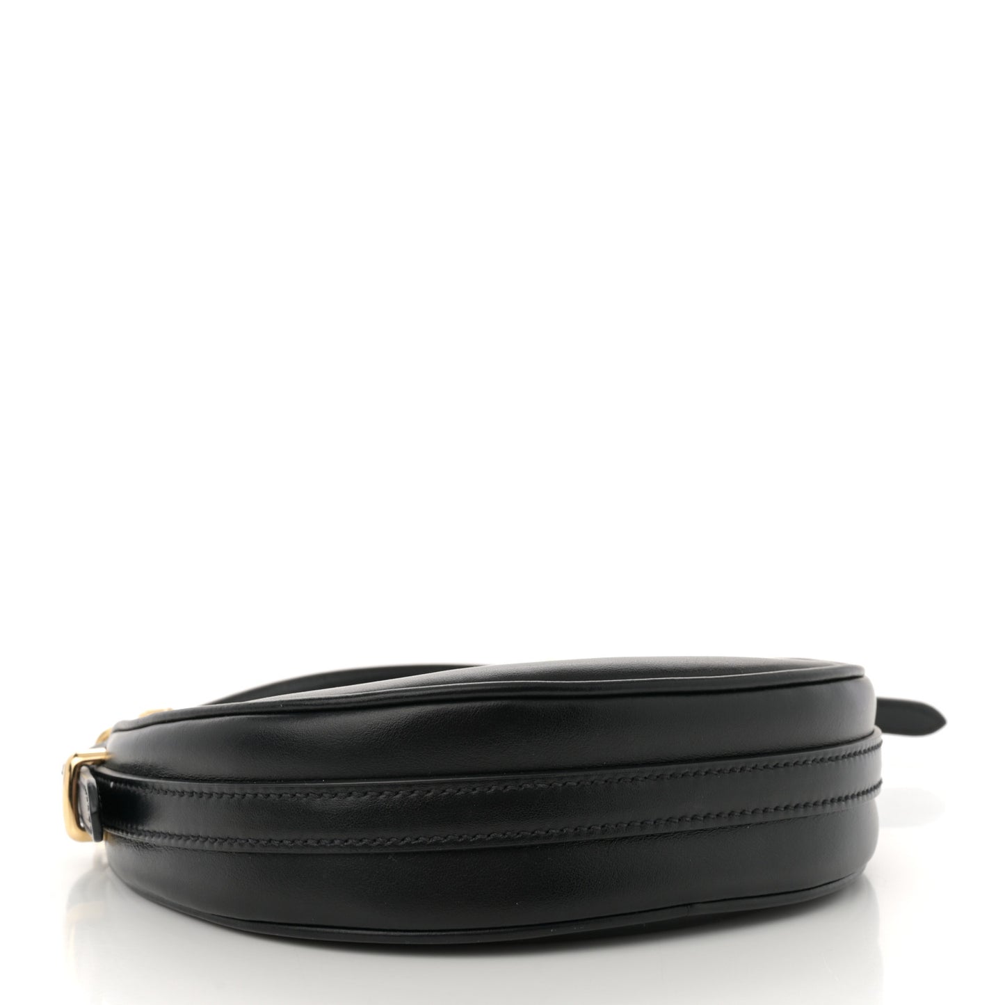 Soft Calfskin Arque Shoulder Bag Black