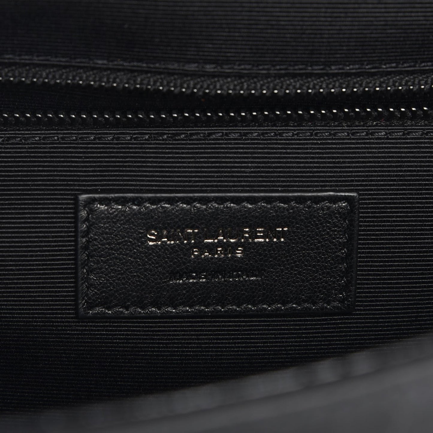 Calfskin Crocodile Embossed Monogram Large Satchel Black