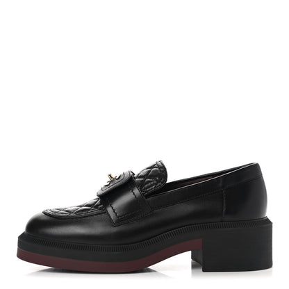 Chanel Lambskin Quilted CC Turnlock Loafers 37 Black 1 of 10