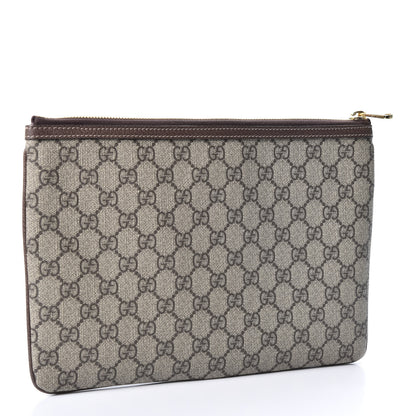 Gucci GG Supreme Monogram Large Ophidia Pouch Clutch Brown 4 of 10