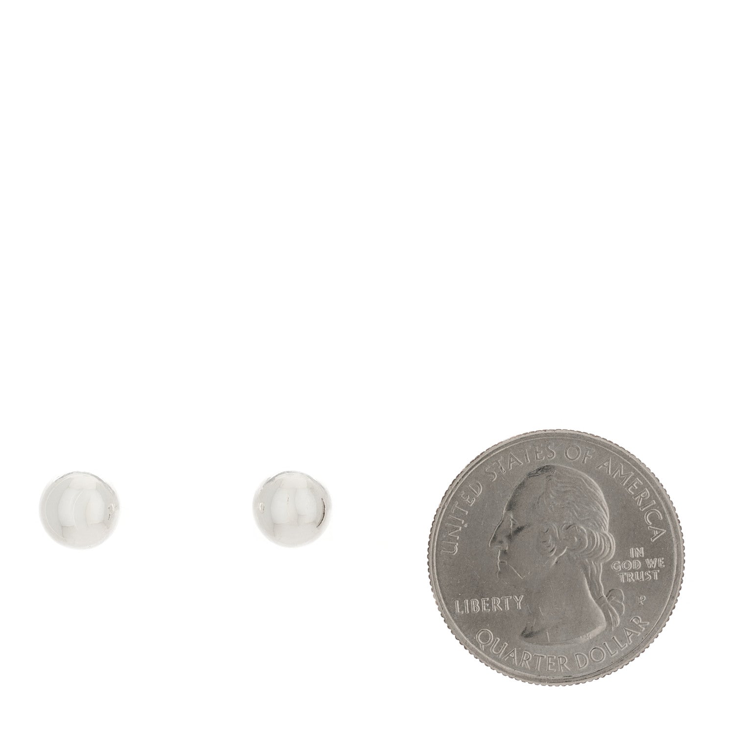 Tiffany Sterling Silver 8mm HardWear Ball Earrings 2 of 4