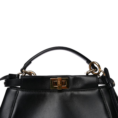 Fendi Nappa Mini Peekaboo Iconic Satchel Black 9 of 11