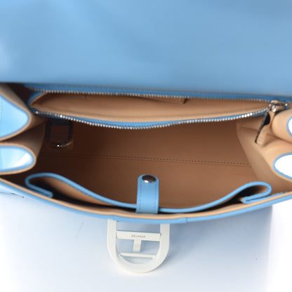 Delvaux Box Calfskin MM L'Humour Brillant Satchel Ciel 7 of 9