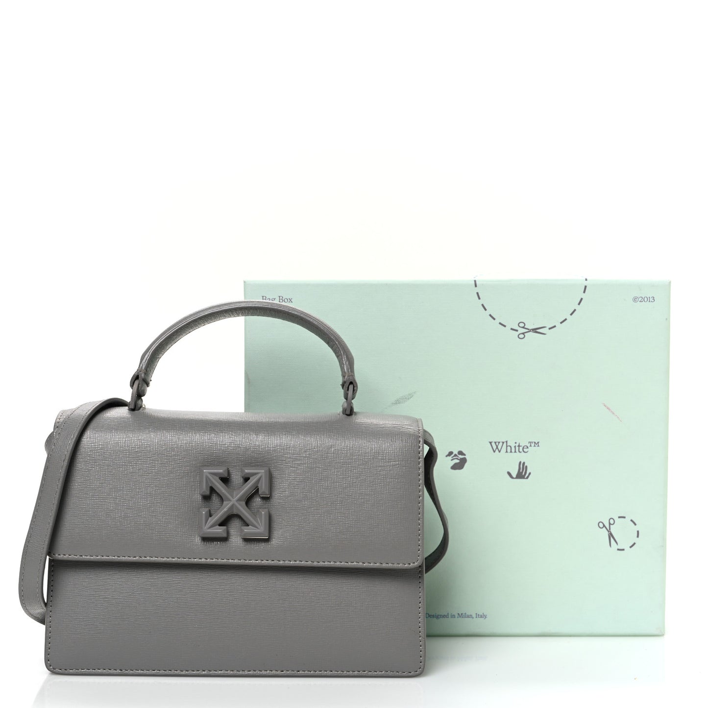 Saffiano Jitney 1.4 Top Handle Bag Grey