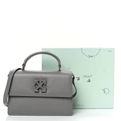 Off-White Saffiano Jitney 1.4 Top Handle Bag Grey 14 of 14