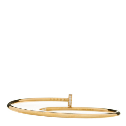 Cartier 18K Yellow Gold Diamond Small Juste Un Clou Bracelet 17 2 of 4
