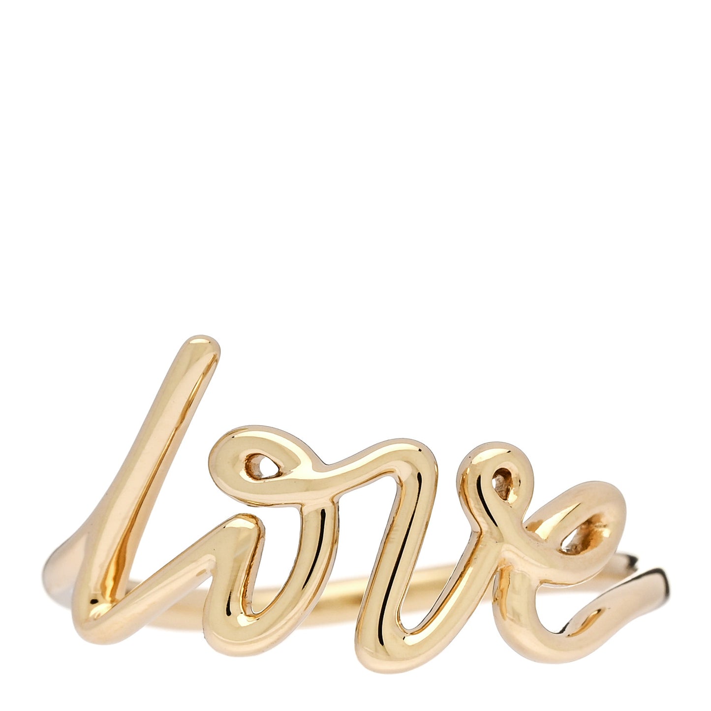 18K Yellow Gold Paloma's Graffiti Love Ring 57 8