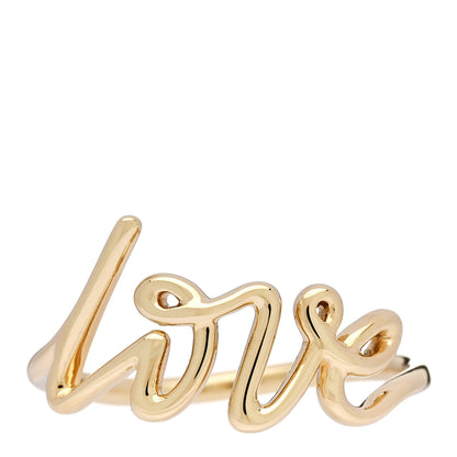 Tiffany 18K Yellow Gold Paloma's Graffiti Love Ring 57 8 1 of 5
