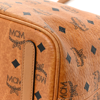 MCM Visetos Medium Liz Reversible Shopper Tote Cognac 25 of 26