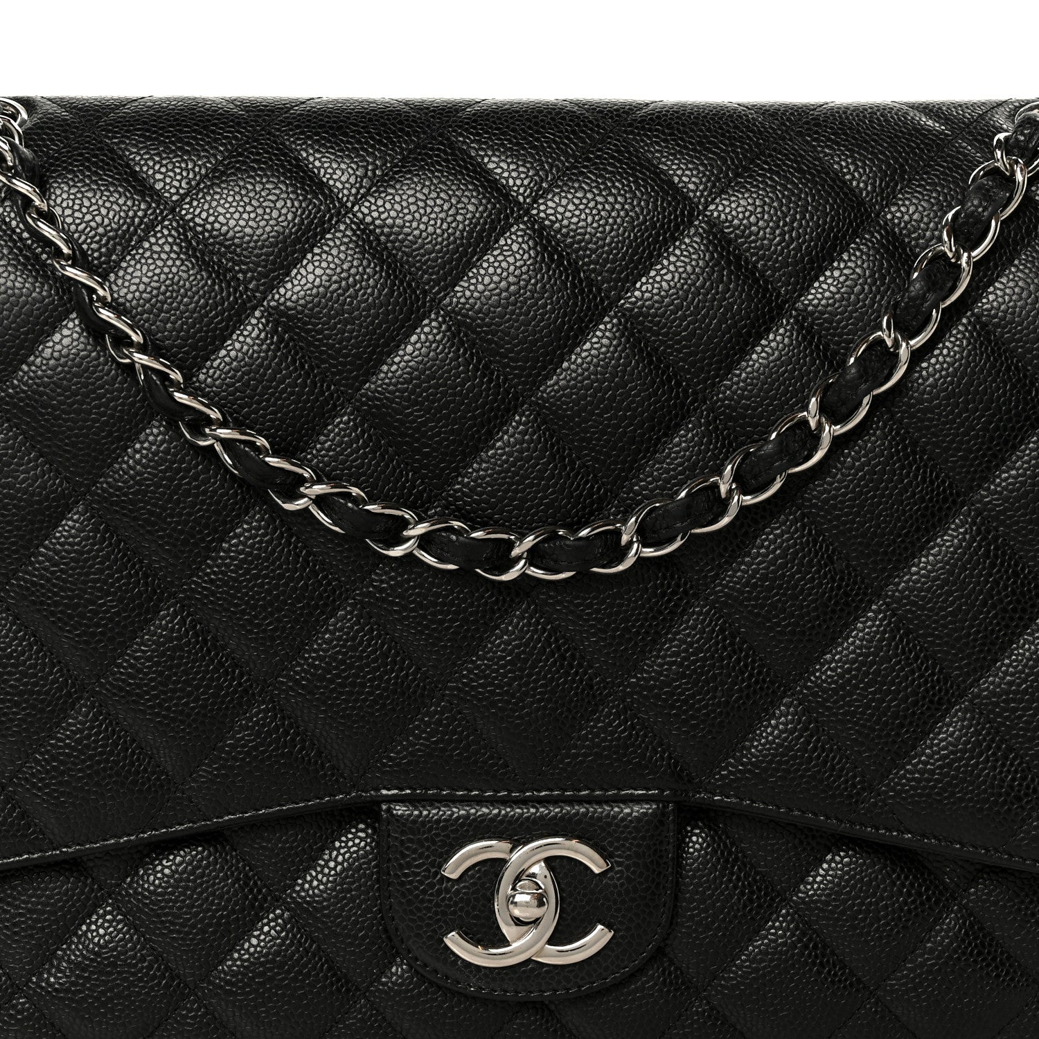 Chanel Caviar Quilted Maxi Double Flap Black 9 of 12