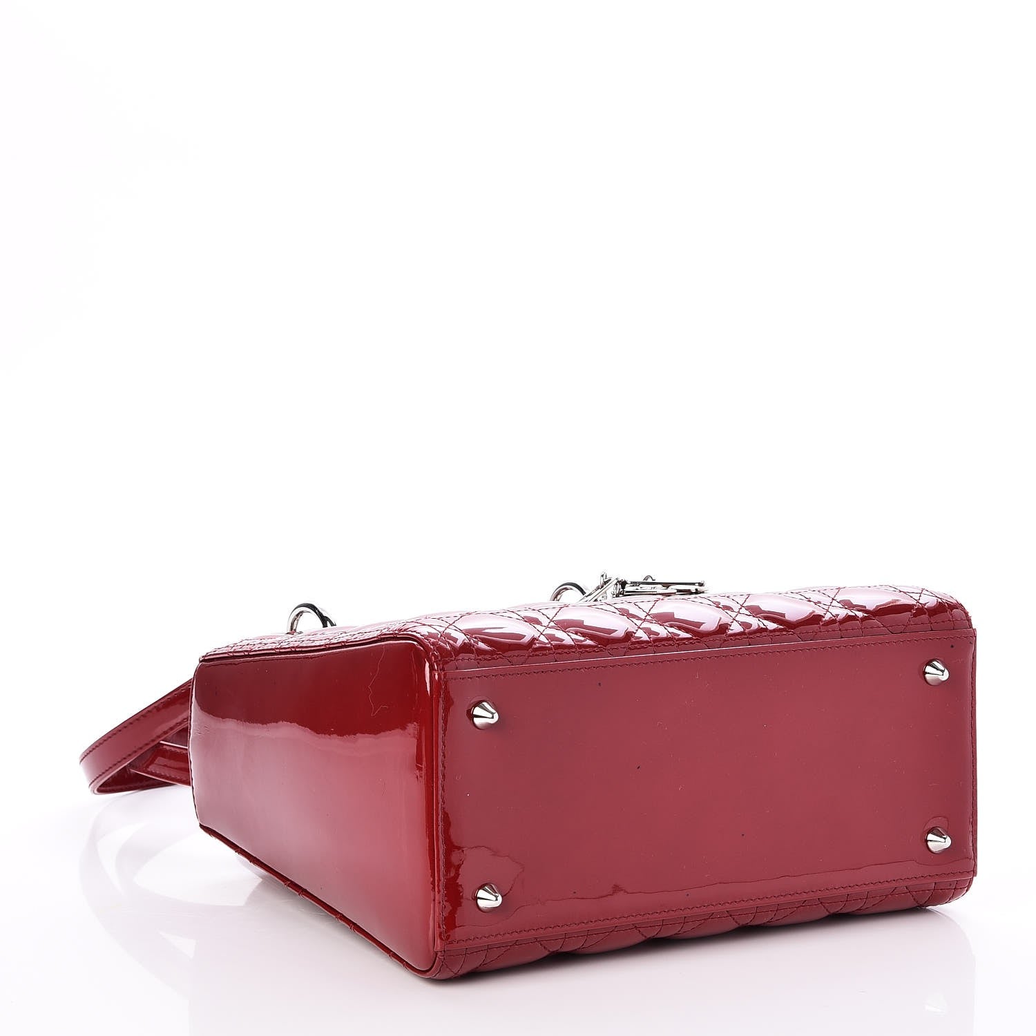 Christian Dior Patent Cannage Medium Lady Dior Red 5 of 10
