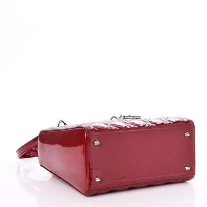 Christian Dior Patent Cannage Medium Lady Dior Red 5 of 10
