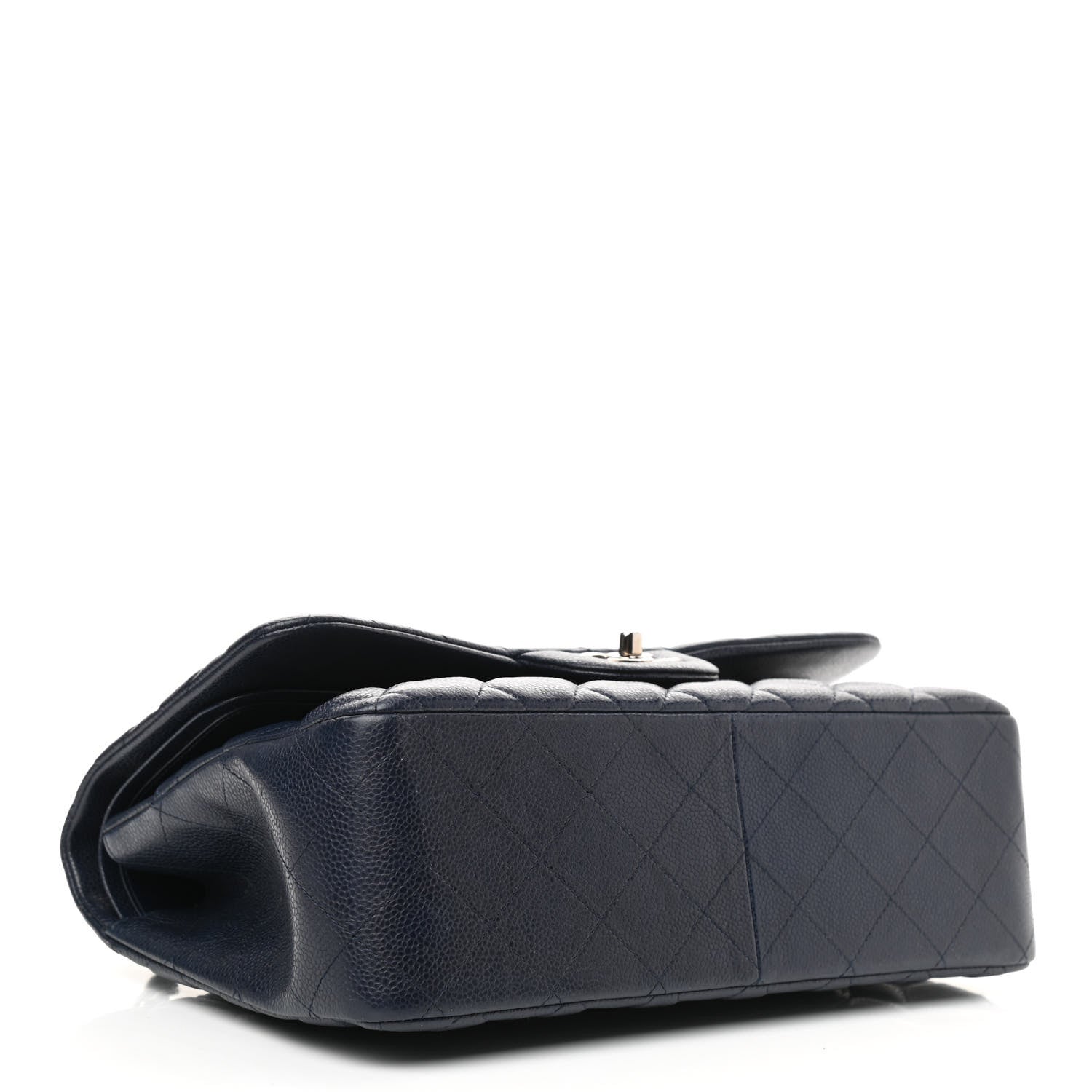 Chanel Caviar Quilted Jumbo Double Flap Navy Blue 4 of 10