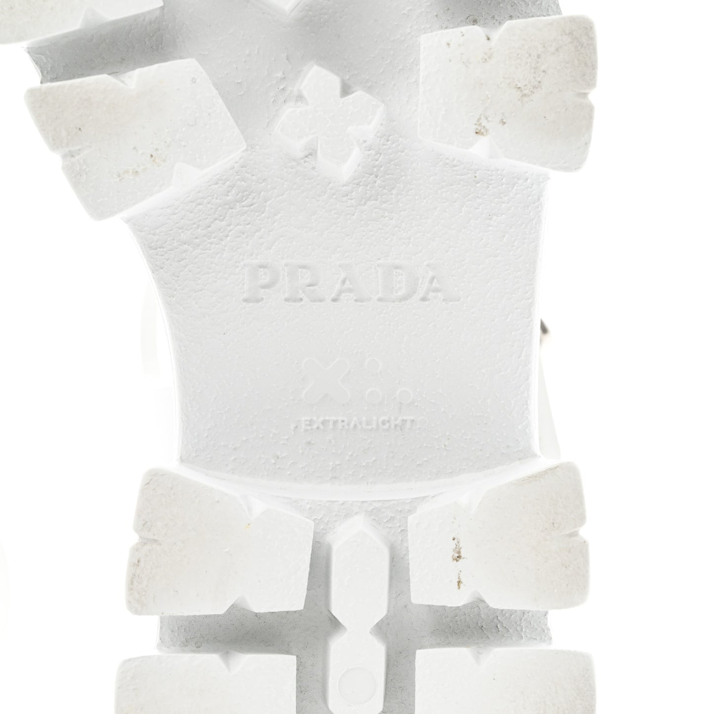 Foam Rubber Metal Triangle Logo Monolith 55mm Cage Sandals 35 White