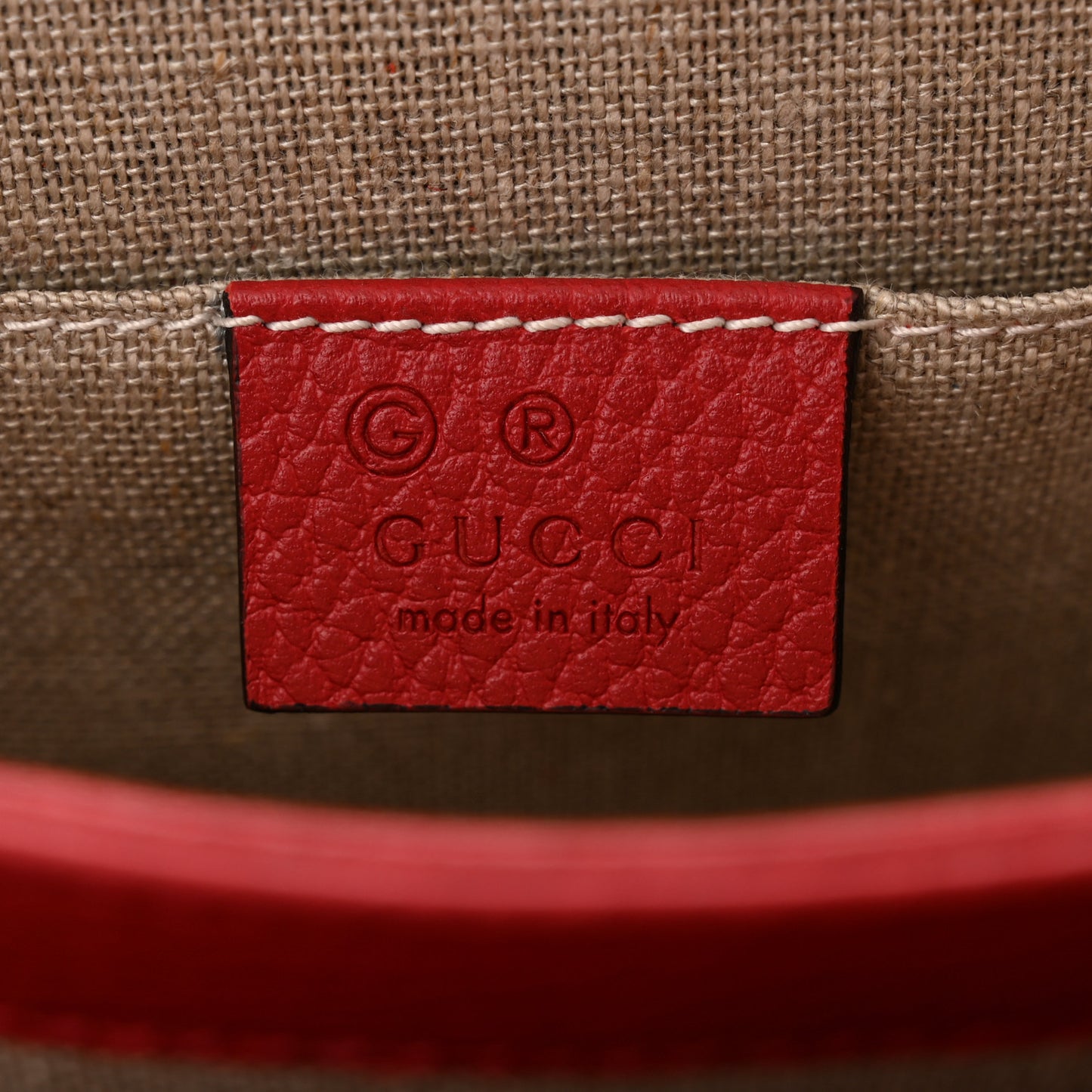 Dollar Calfskin Small Interlocking G Shoulder Bag Red