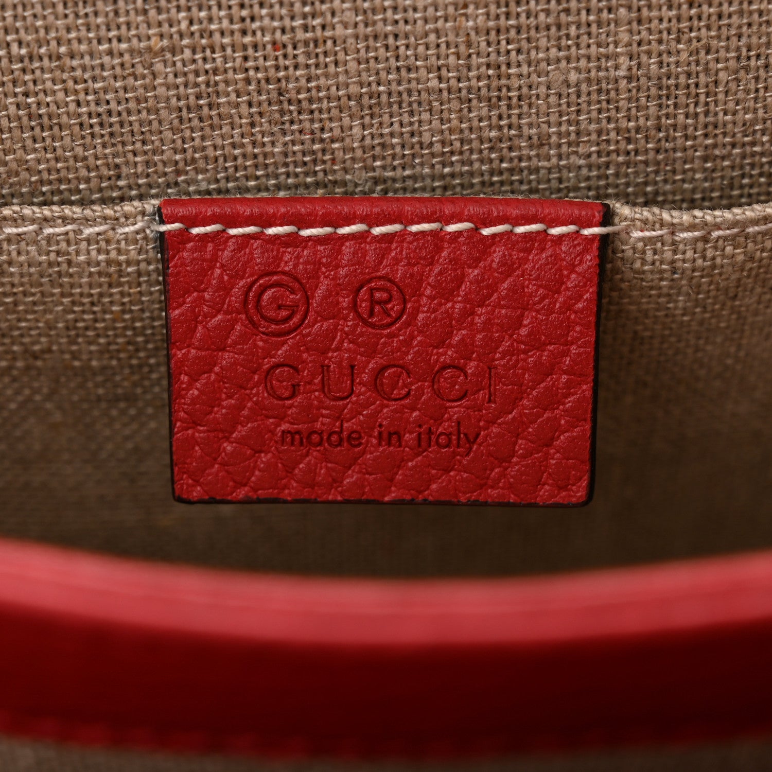 Gucci Dollar Calfskin Small Interlocking G Shoulder Bag Red 6 of 10