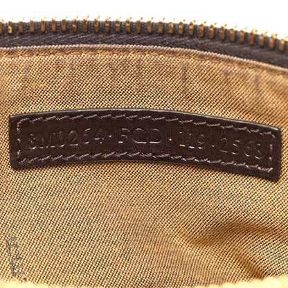 Fendi Zucca Vitello Elite Mini Pouch Crossbody Tobacco Gold 7 of 12