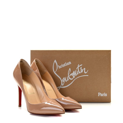 Christian Louboutin Patent Pigalle 100 Pumps 37 Nude 8 of 8