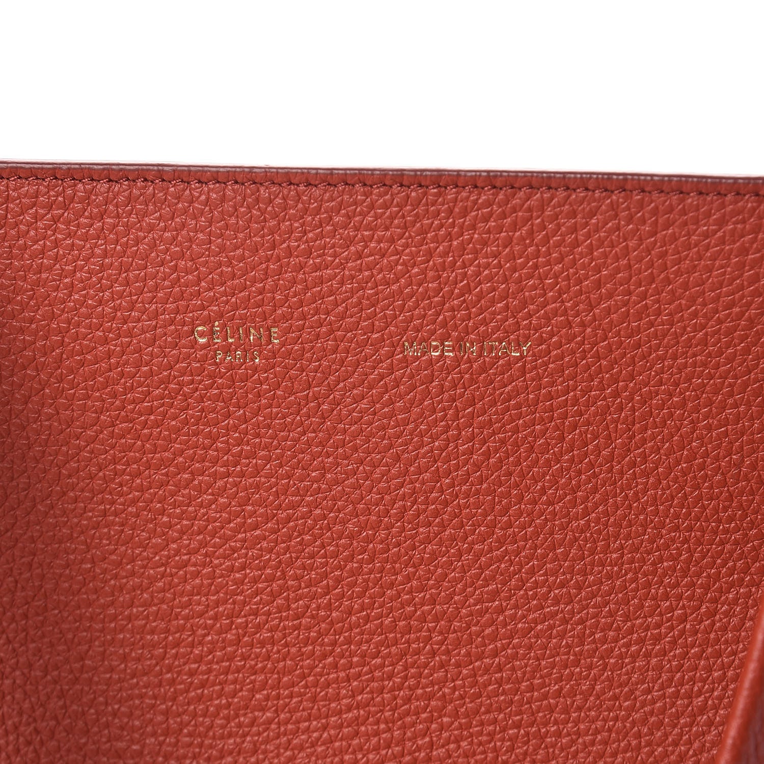 Celine Soft Grained Calfskin Small Belt Cabas Phantom Fox Red 6 of 13
