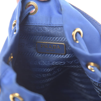 Prada Tessuto Nylon Saffiano Mini Bucket Crossbody Bag Azzurro 6 of 11