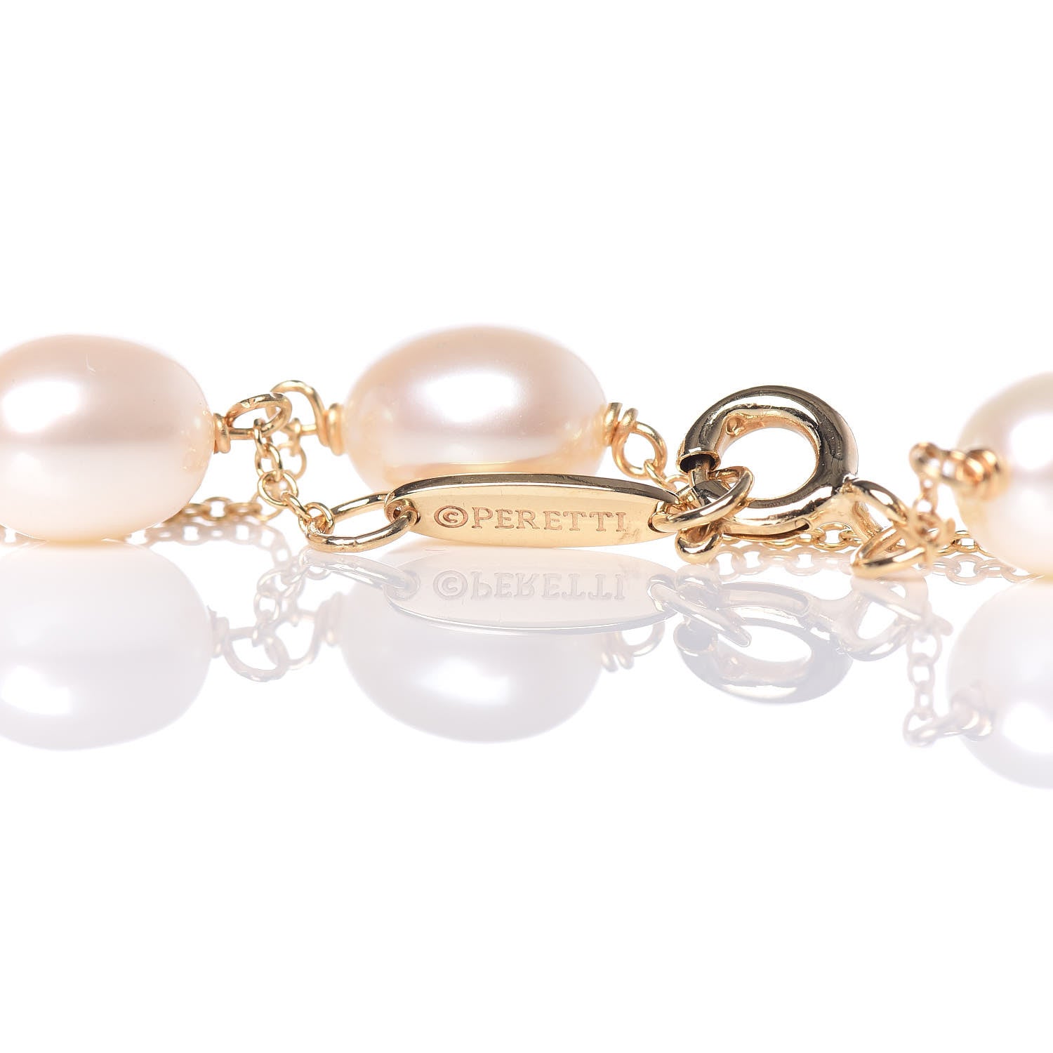Tiffany 18K Yellow Gold Pearl 6-6.5mm Elsa Peretti Pearls By The Yard Bracelet 5 of 5