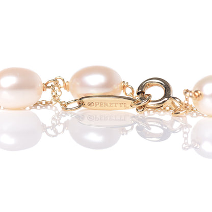 Tiffany 18K Yellow Gold Pearl 6-6.5mm Elsa Peretti Pearls By The Yard Bracelet 5 of 5