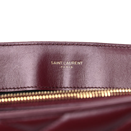 Saint Laurent Calfskin Y Quilted Monogram Medium Loulou Chain Satchel Palissandre 7 of 14