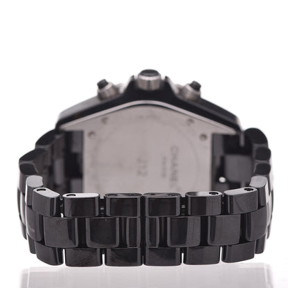 Chanel Stainless Steel Ceramic 41mm J12 Chronograph Automatic Watch Black 4 of 7