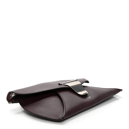 Celine Smooth Calfskin Clutch on Chain Burgundy 4 of 7