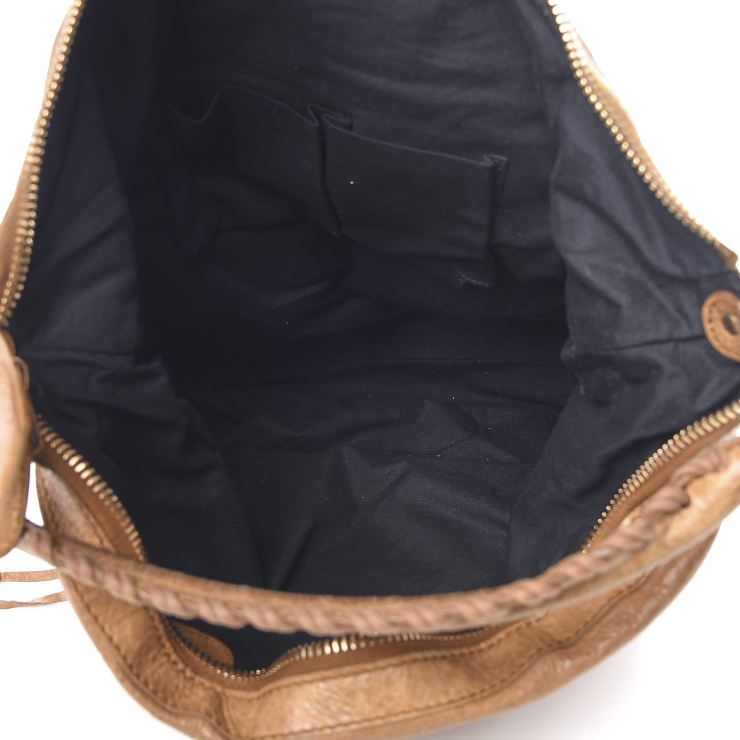 Agneau Giant 12 Rose Gold Hardware Day Hobo Havana Brown