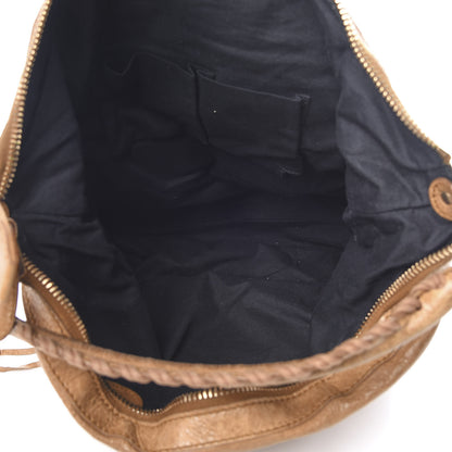 Balenciaga Agneau Giant 12 Rose Gold Hardware Day Hobo Havana Brown 4 of 14