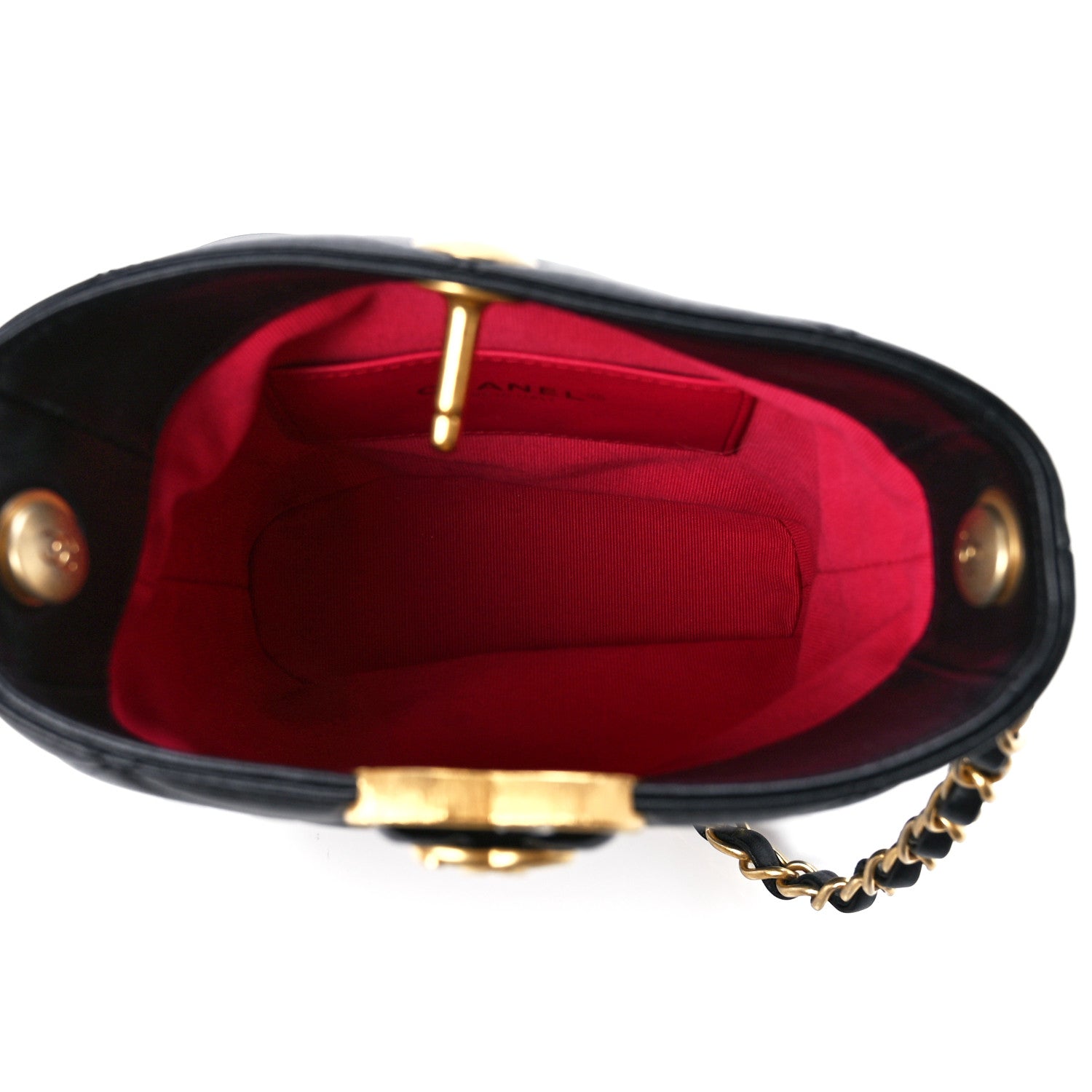 Chanel Lambskin Plexiglass Quilted Coco Love Bucket Bag Black 5 of 11