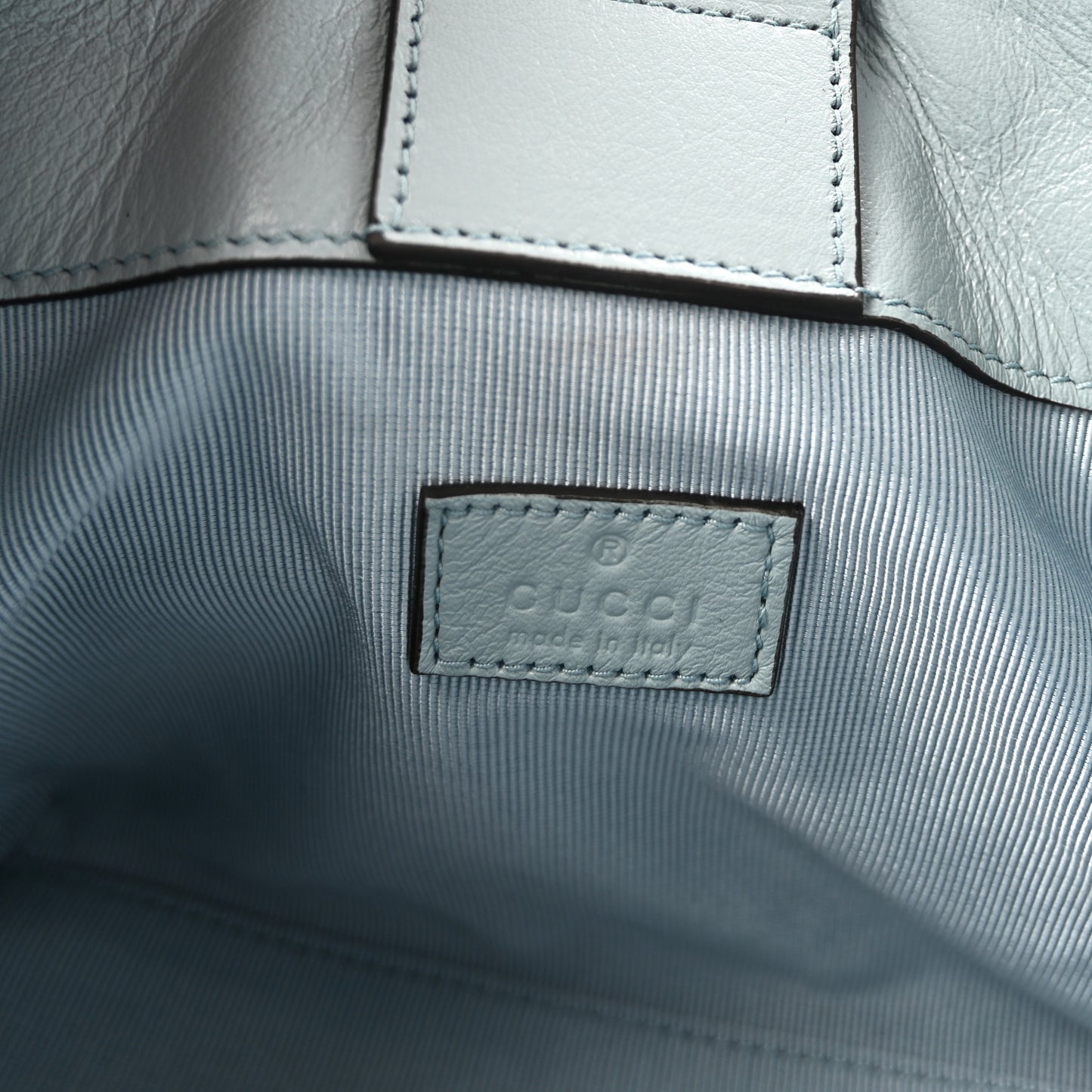 Nappa Chevron Matelasse Small GG Marmont Tote Bag Icy Blue