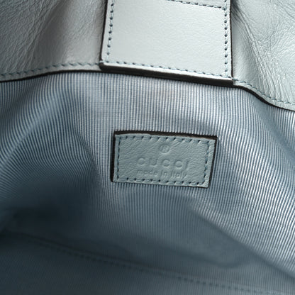 Gucci Nappa Chevron Matelasse Small GG Marmont Tote Bag Icy Blue 6 of 10