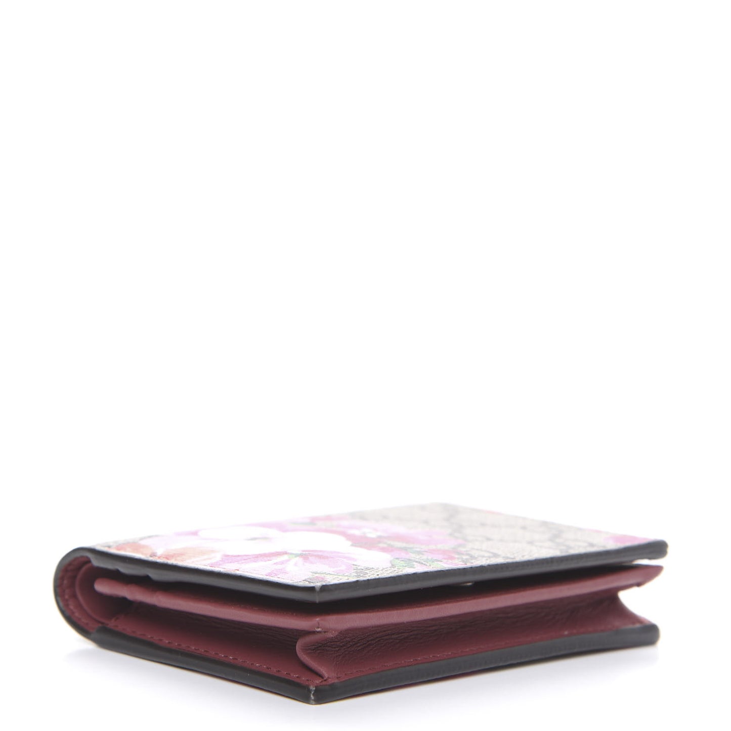 GG Supreme Monogram Blooms Card Case Beige Multicolor Dry Rose