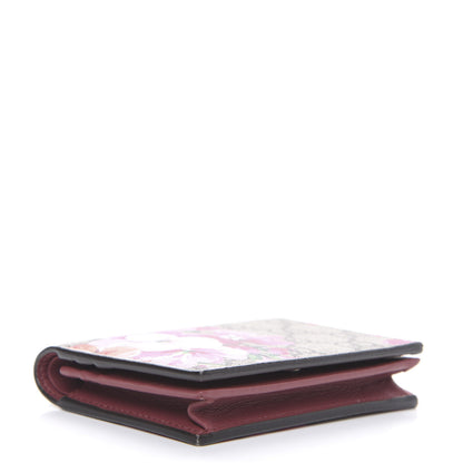 Gucci GG Supreme Monogram Blooms Card Case Beige Multicolor Dry Rose 4 of 10