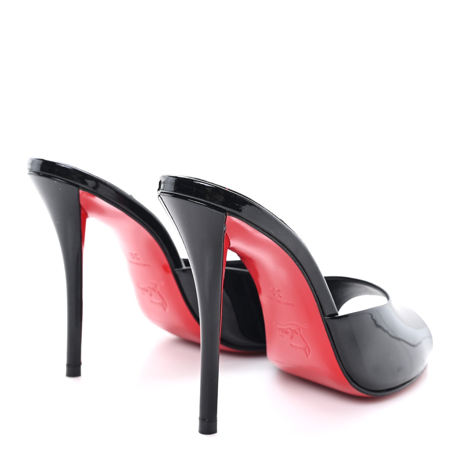 Christian Louboutin Patent Miss Z 100 Mule 36 Black 1812595