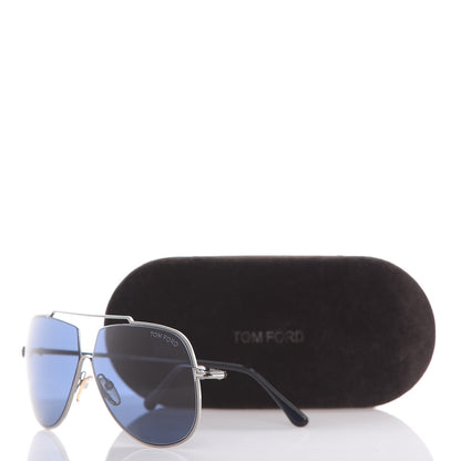Tom Ford Chase Sunglasses TF586 Blue Silver 7 of 7