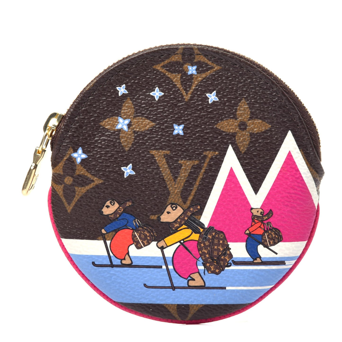 Monogram 2018 Christmas Animation Round Coin Purse