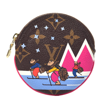 Louis Vuitton Monogram 2018 Christmas Animation Round Coin Purse 1 of 10