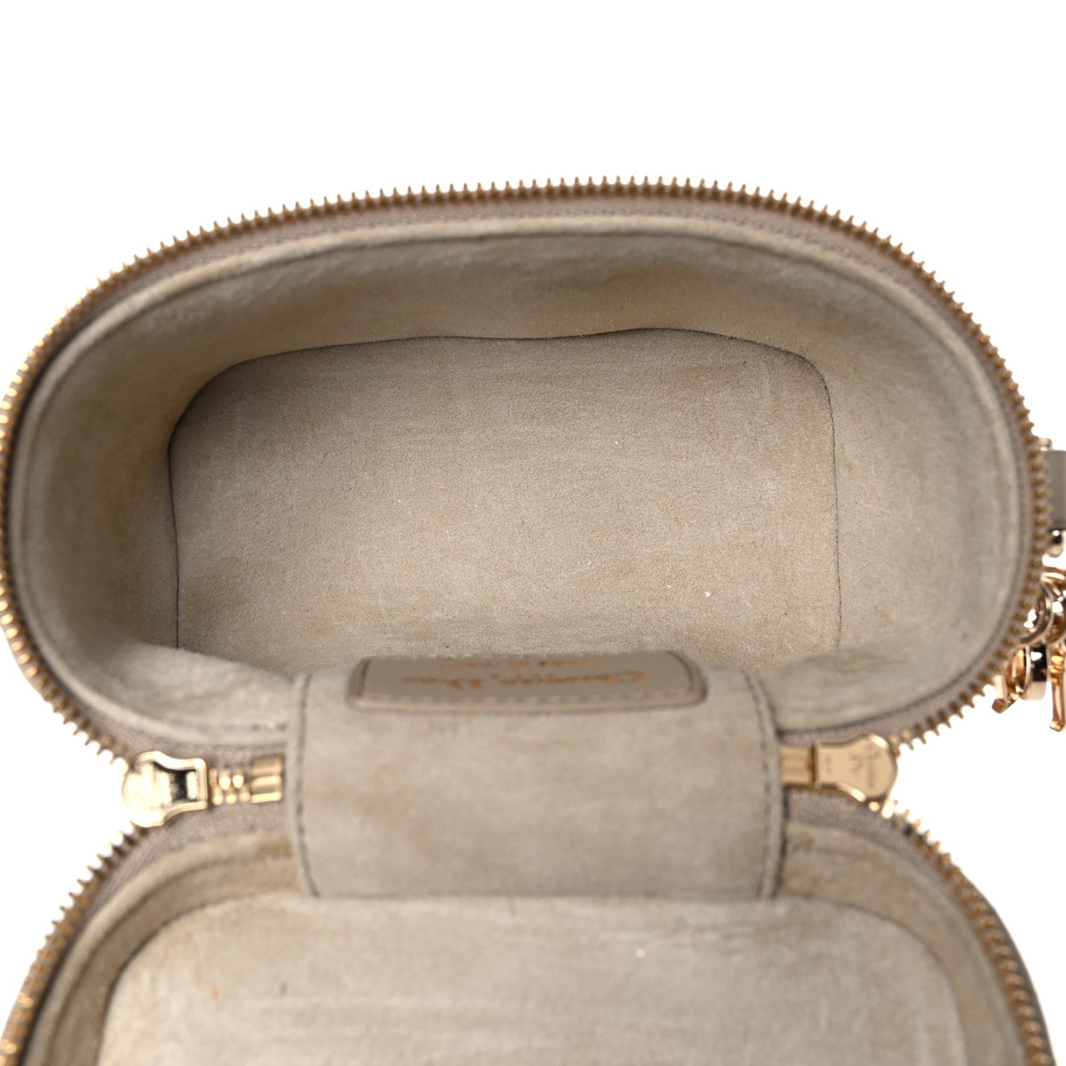 Christian Dior Lambskin Cannage Micro Lady Dior Vanity Case Beige 5 of 9