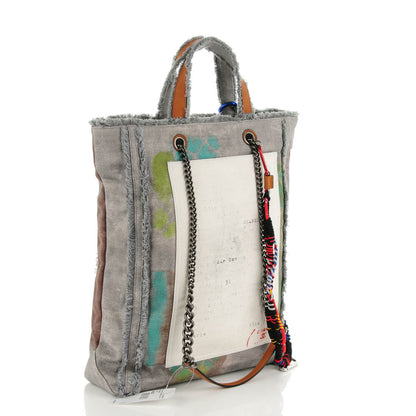Chanel Canvas Large Graffiti Tote Grey 3 of 7