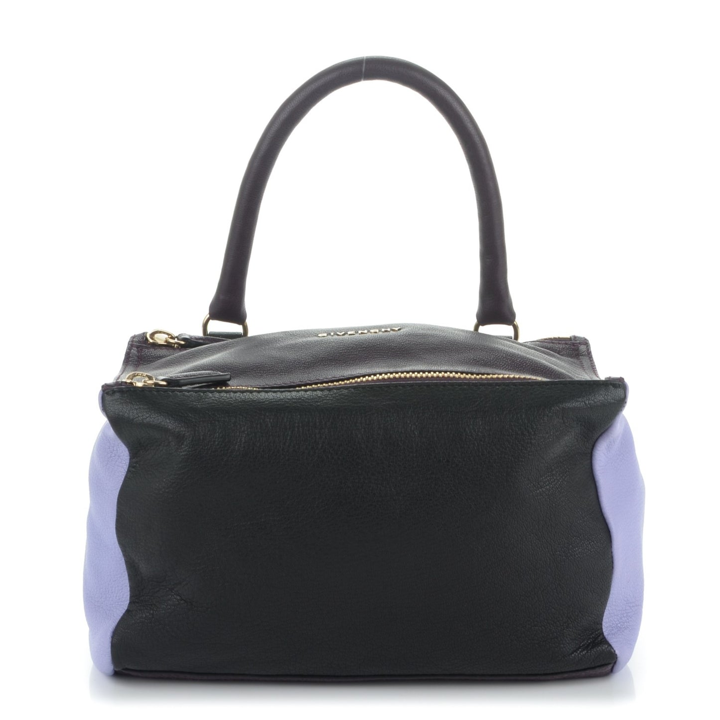 Sugar Goatskin Small Colorblock Pandora Aubergine