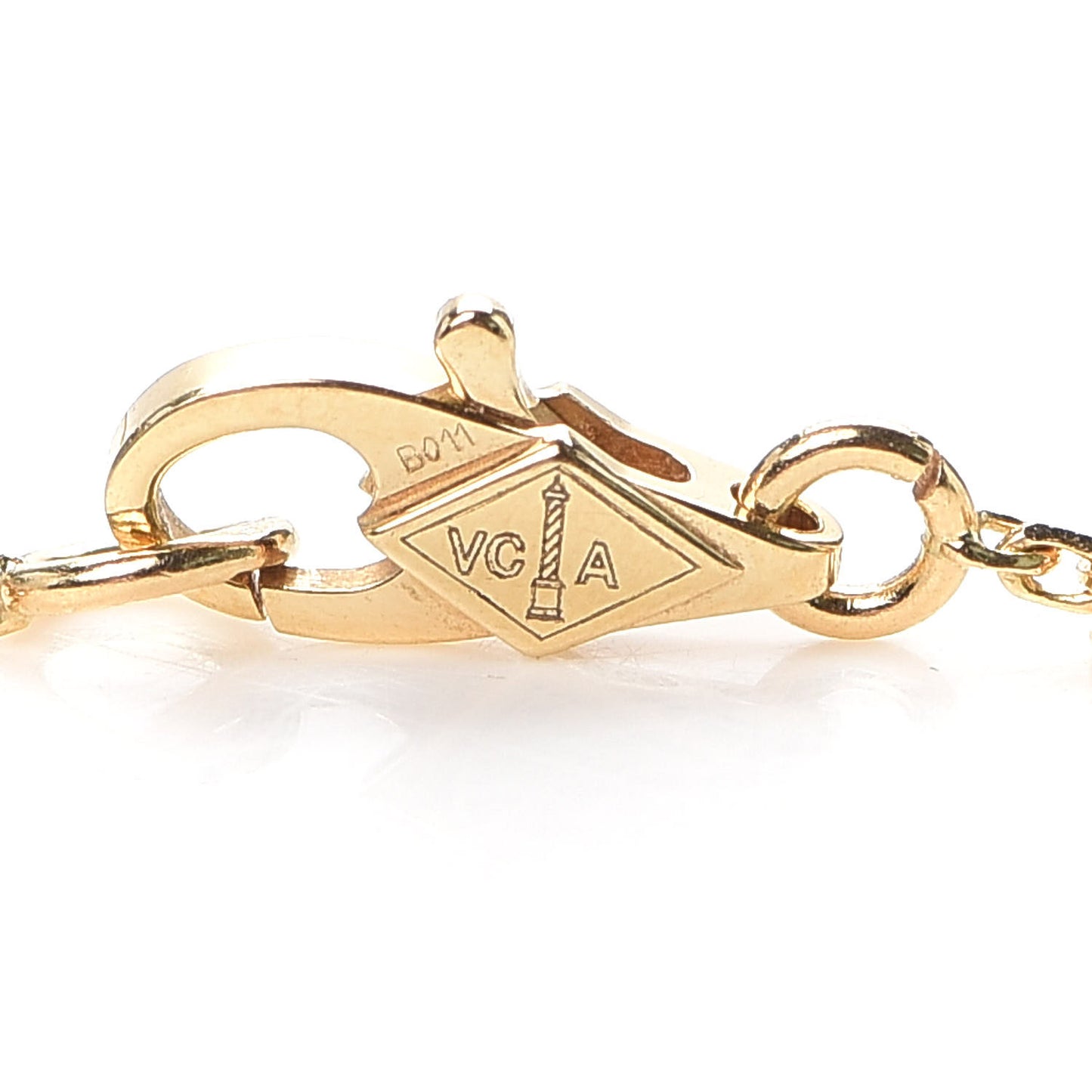 18K Yellow Gold Mother of Pearl Sweet Alhambra Bracelet