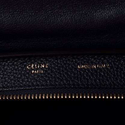 Celine Drummed Calfskin Suede Small Trapeze Navy 7 of 10