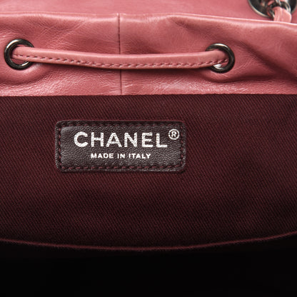 Chanel Glazed Calfskin Shearling Quilted Small Mountain Backpack Pink 6 of 13