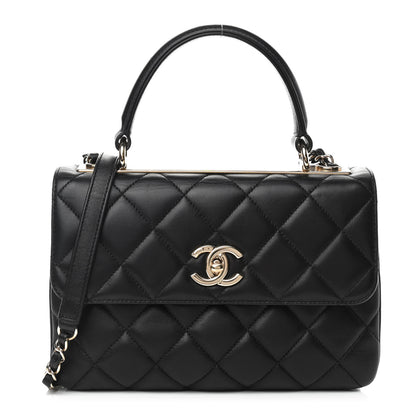 Chanel Lambskin Quilted Small Trendy CC Dual Handle Flap Bag Black 1 of 11