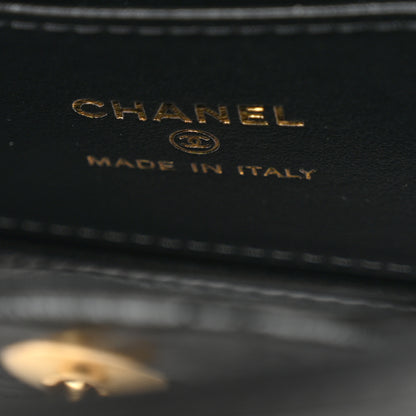 Chanel Shiny Aged Calfskin Quilted Mini Nano Kelly Shopper Black 6 of 7