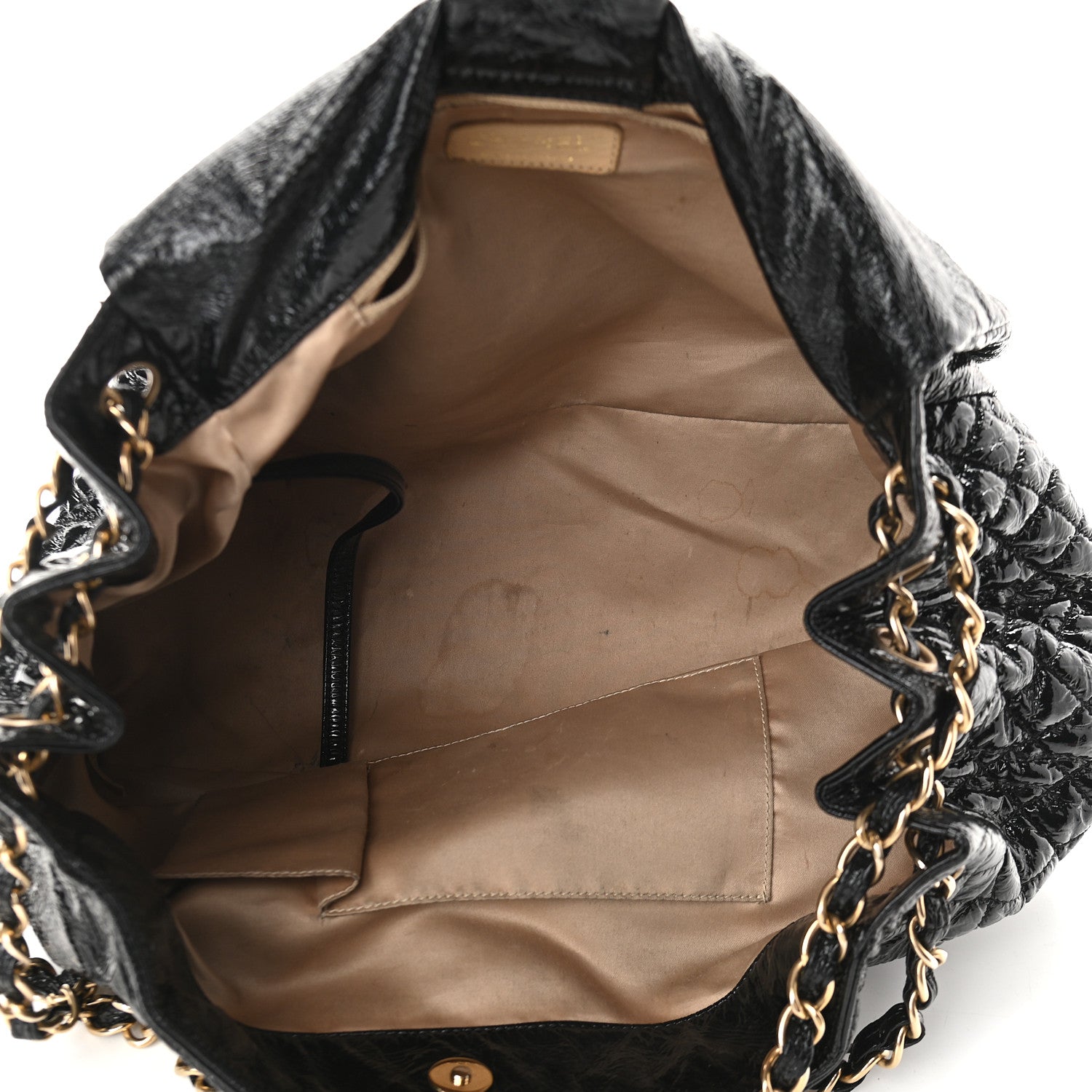 Chanel Vinyl XL Rock and Chain Flap Black 5 of 10