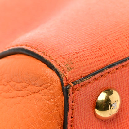 Fendi Vitello Elite Regular 2Jours Tote Arancio 17 of 17